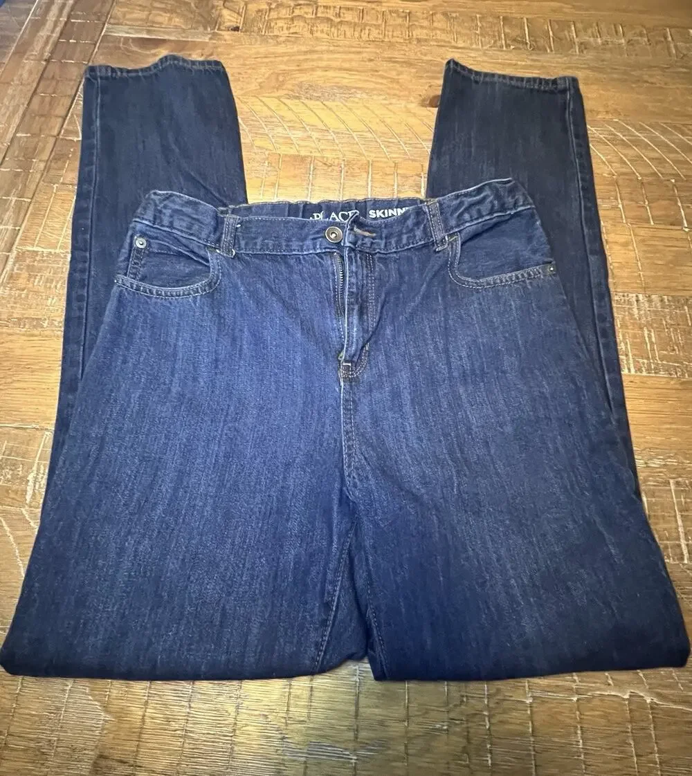 The Children’s Place Boys Skinny Jeans Size 18 Dark Wash Pants